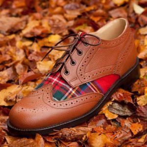 Brown Matching Tartan Brogues